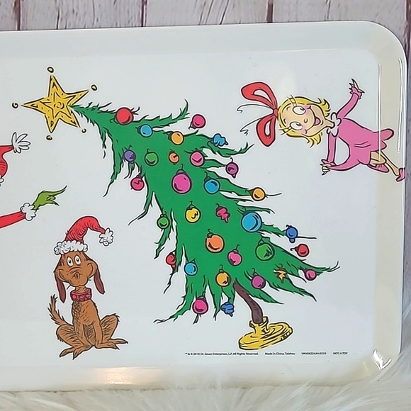 2018 The Grinch Who Stole Christmas Bistro Plastic Serving Platter Collectible - Picture 3 of 14
